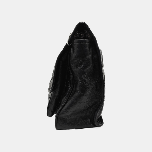 NIKI Medium Chevron Calfskin Black