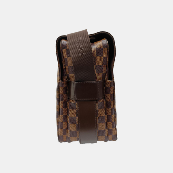 NAVIGLIO MM Damier Ebene Coated Canvas Brown