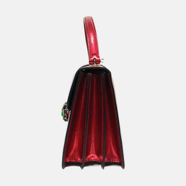 SERPENTI FOREVER Small Patent Leather Red