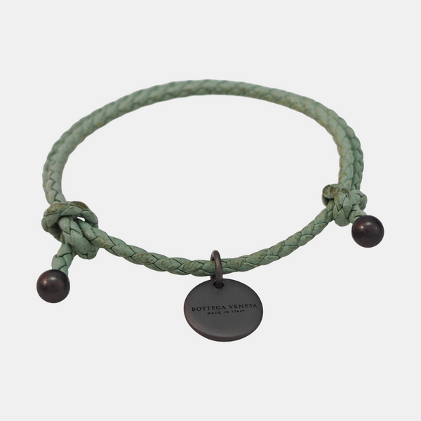 Leather Green Bangle