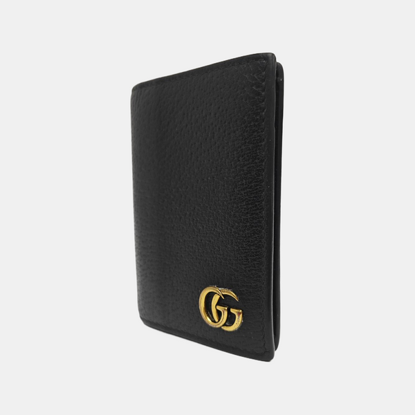 GG Marmont Mini Calfskin Black Card Holder
