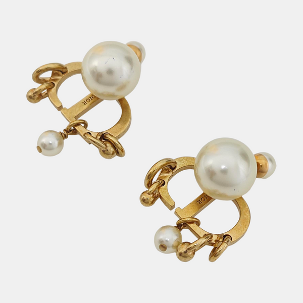 Metal White Stud Earrings