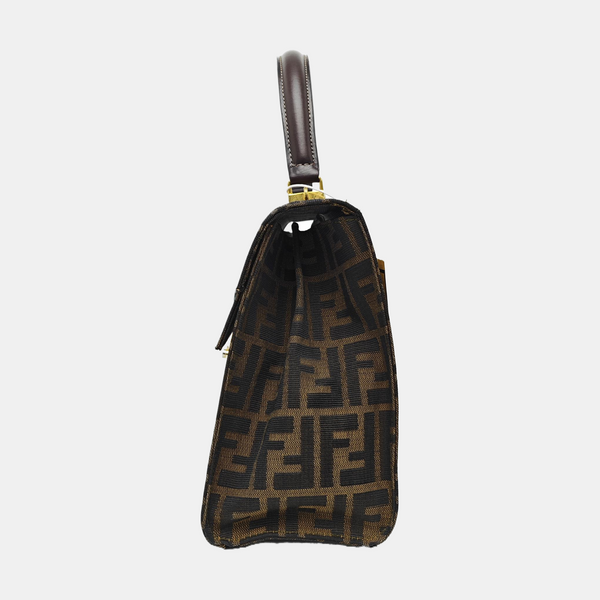 Canvas Top Handle Bag Brown