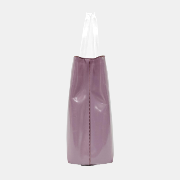 Calfskin Top Handle Bag Purple