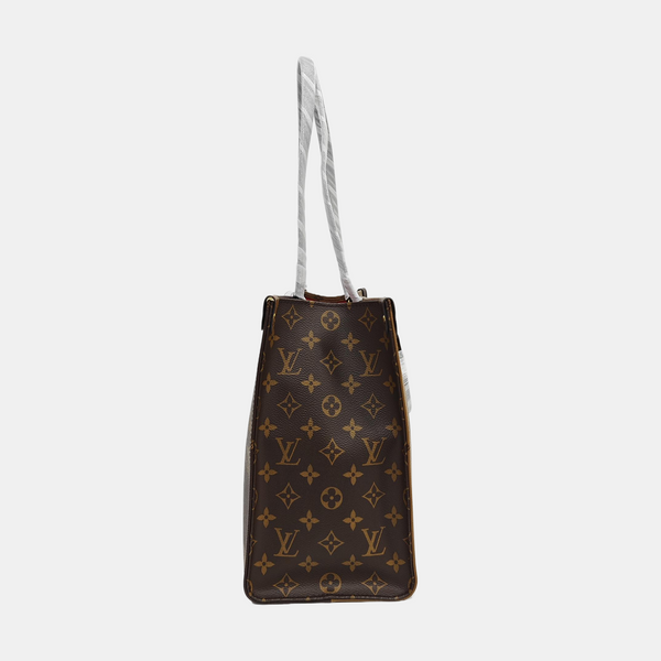 ONTHEGO MM Monogram Coated Canvas Brown