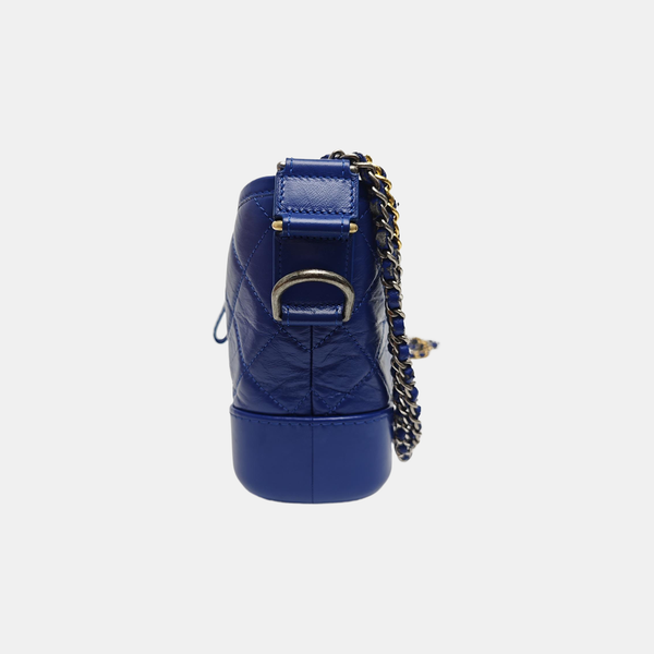 GABRIELLE Small Quilted Calfskin Blue