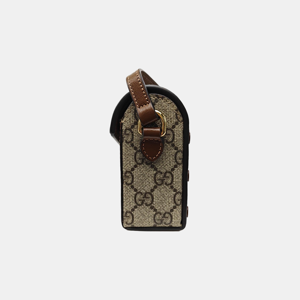 Horsebit 1955 Mini Monogram Coated Canvas Beige