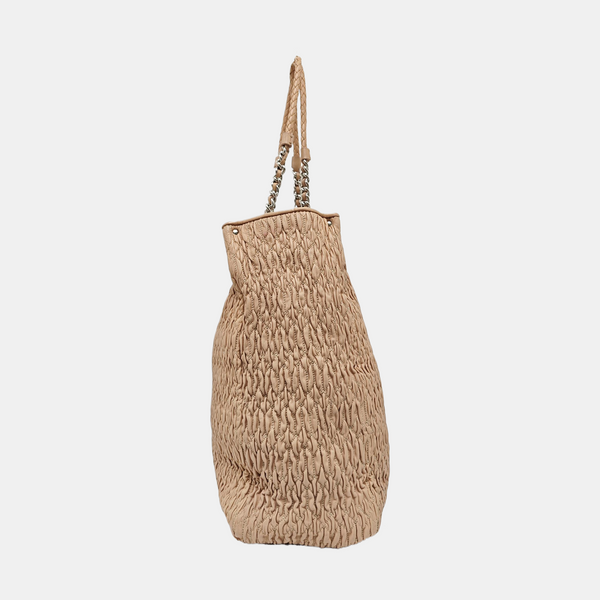 Quilted Lambskin Tote Bag Pink