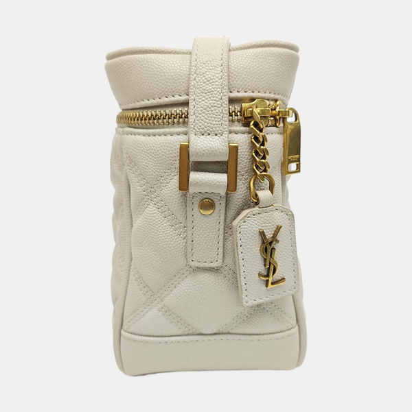 80'S VANITY Quilted Calfskin White