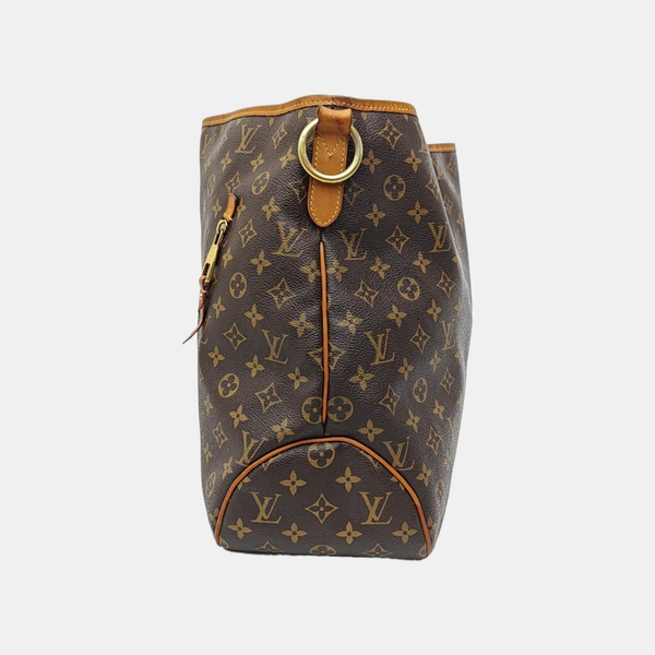 Monogram Coated Canvas Tote Bag Brown