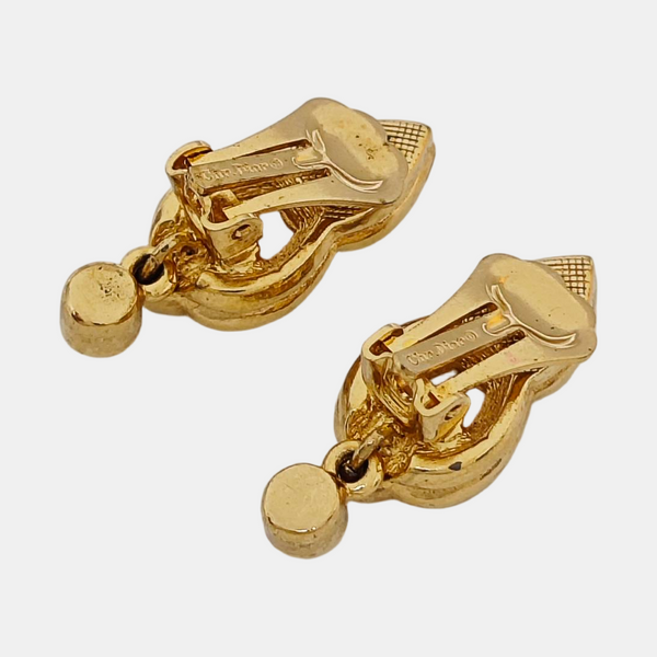 Metal Gold Clip On Earrings