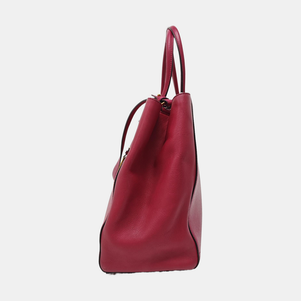 2 Jours Medium Calfskin Red