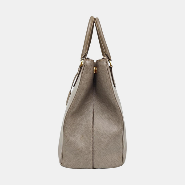 Galleria Extra Large Saffiano Calfskin Gray