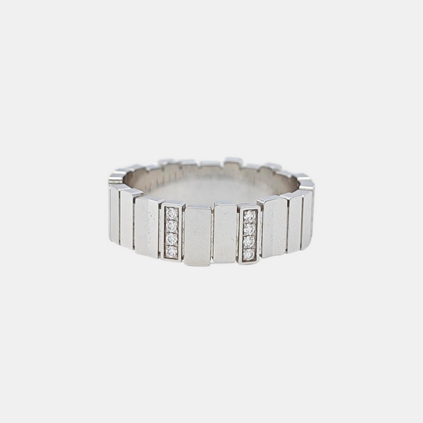 18k White Gold Silver Ring EU 54