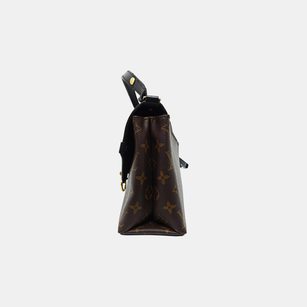 SAINT MICHEL Monogram Coated Canvas Black