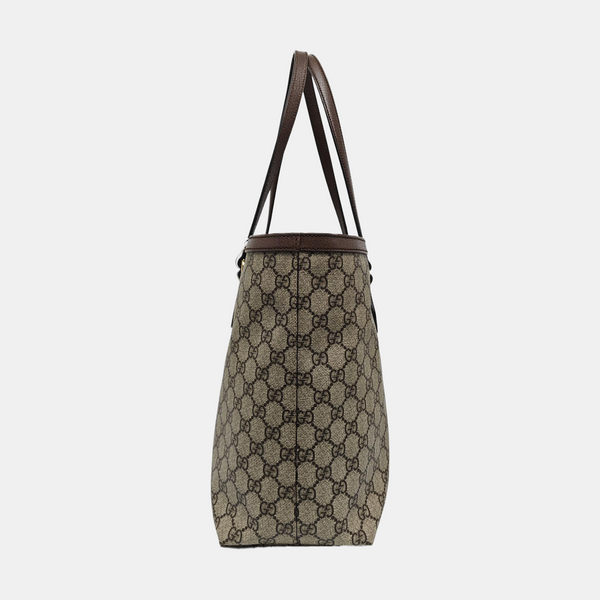Ophidia Medium Monogram Coated Canvas Beige