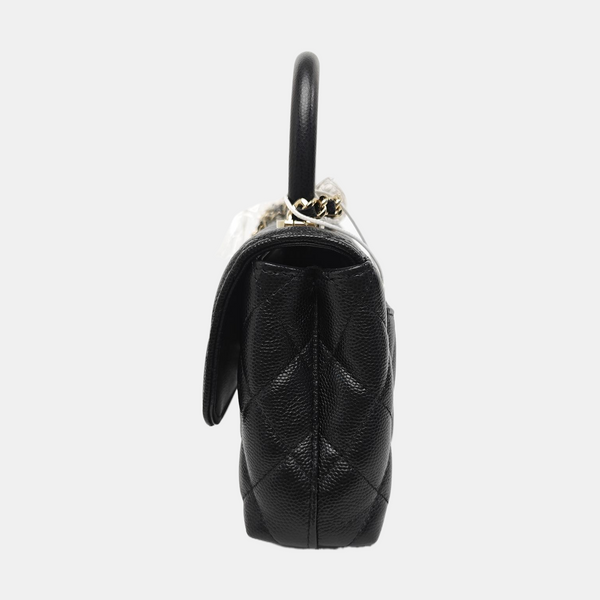 COCO HANDLE Grained Calfskin Black