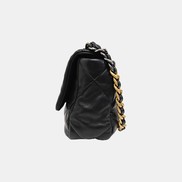 CHANEL 19 Small Quilted Lambskin Black