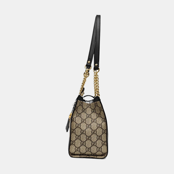 Padlock Small Monogram Coated Canvas Beige