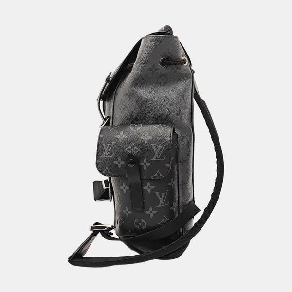 CHRISTOPHER PM Monogram Coated Canvas Gray
