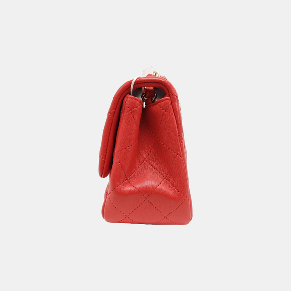 CLASSIC FLAP Mini Quilted Lambskin Red
