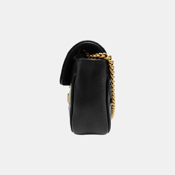 GG Marmont Mini Quilted Calfskin Black