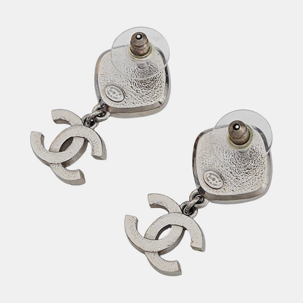 Metal Black Stud Earrings