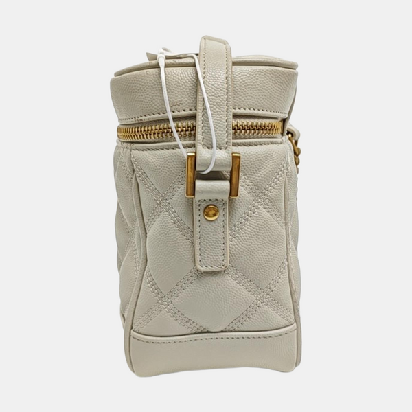 80'S VANITY Quilted Calfskin White