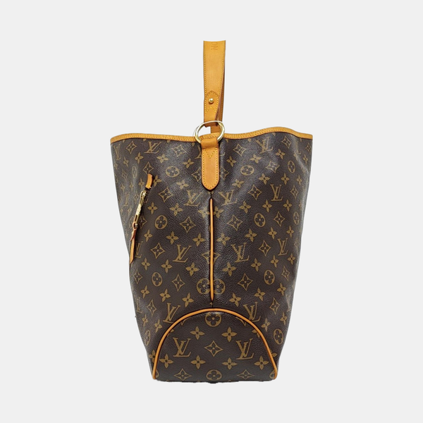 Monogram Coated Canvas Tote Bag Brown