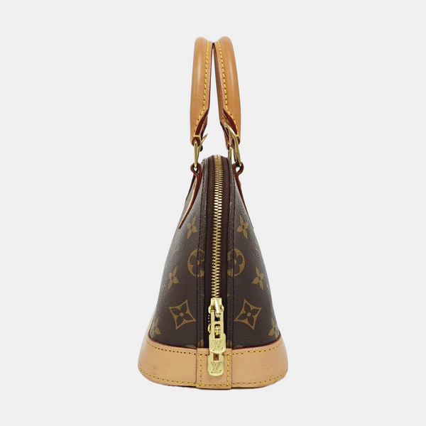 ALMA BB Monogram Coated Canvas Brown