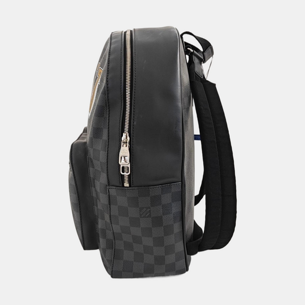 JOSH Damier Graphite Coated Canvas Gray