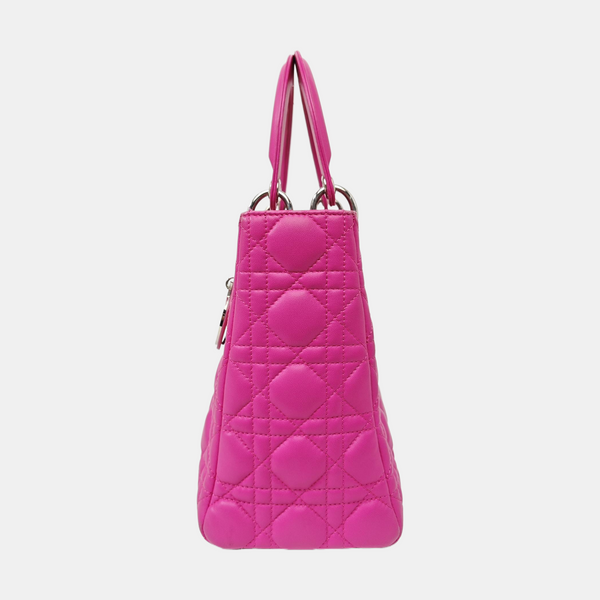 Lady Dior Medium Cannage Lambskin Red