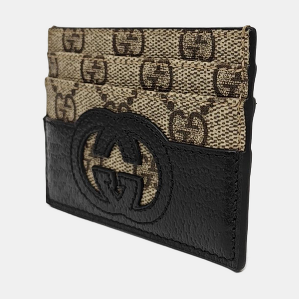 Monogram Coated Canvas Card Holder Black