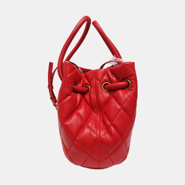 B. Quilted Calfskin Red