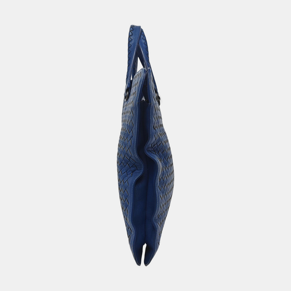 Bolso Tote de Piel de Cordero Azul
