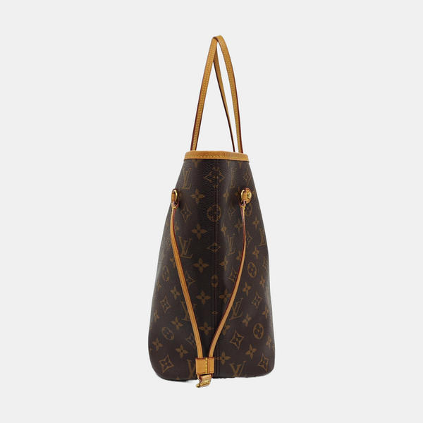NEVERFULL MM Monogram Coated Canvas Brown