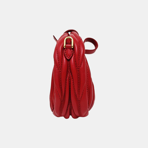 Wander Matelassé Super Mini Quilted Lambskin Red