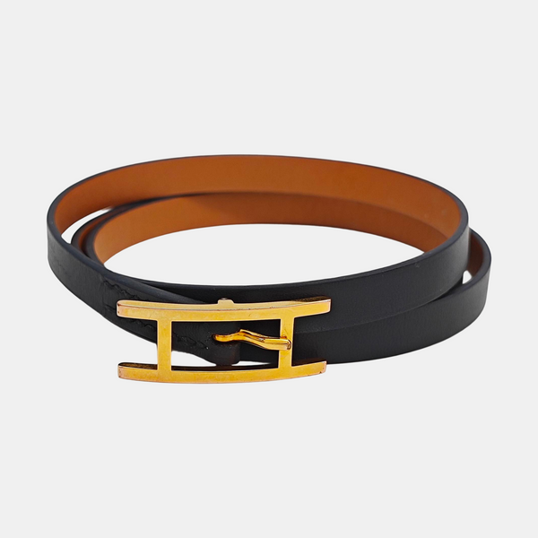 Hapi 3 Leather Black Bangle