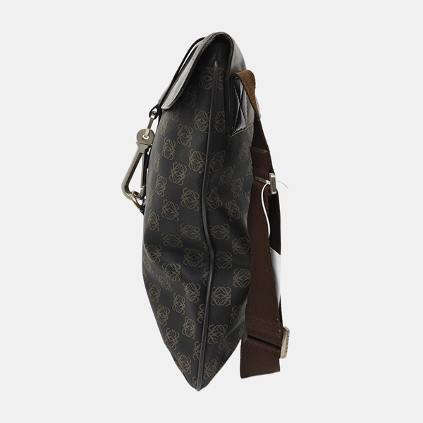 Coated Canvas Shoulder Bag Black