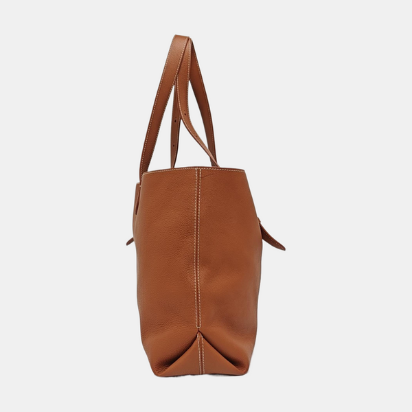 LOW KEY CABAS MM Monogram Calfskin Brown