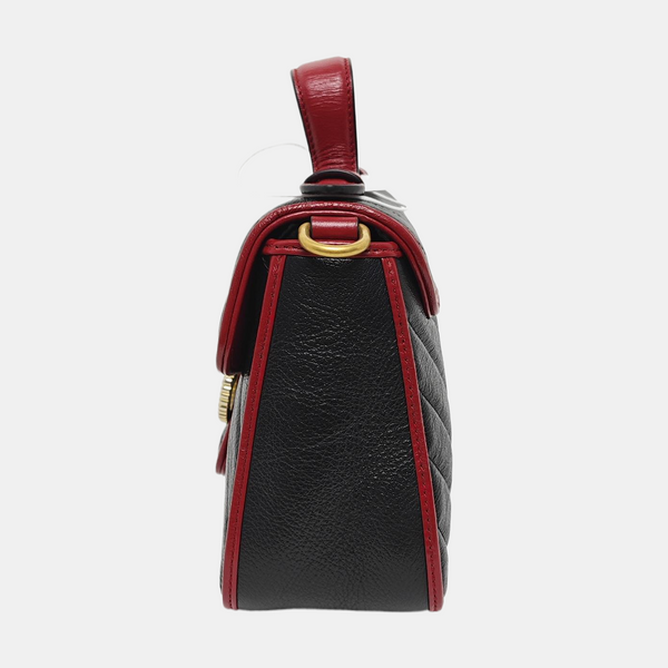 GG Marmont Mini Quilted Calfskin Black