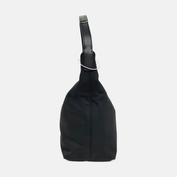 Fabric Top Handle Bag Black