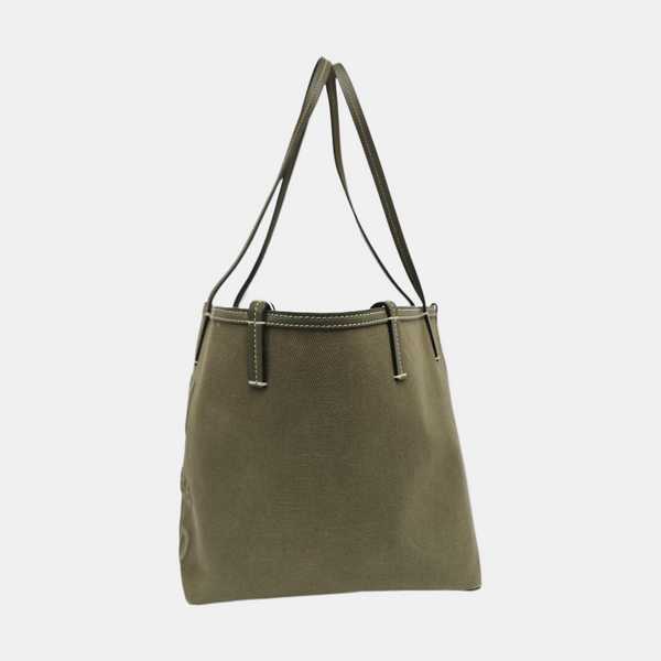 Quilted Canvas Tote Bag Green