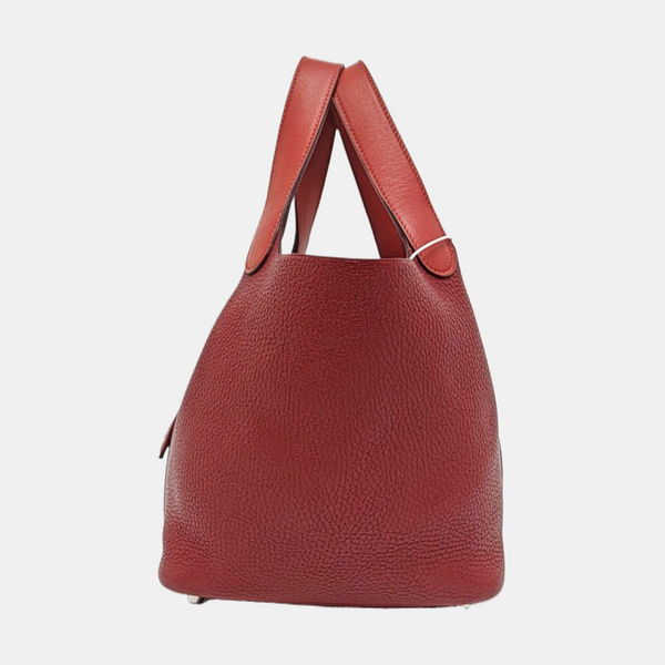 Authenticated pre-owned Picotin Lock 18 Clemence Red - Bucket Bag at Looply