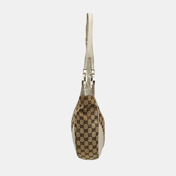 Monogram Canvas Shoulder Bag Beige