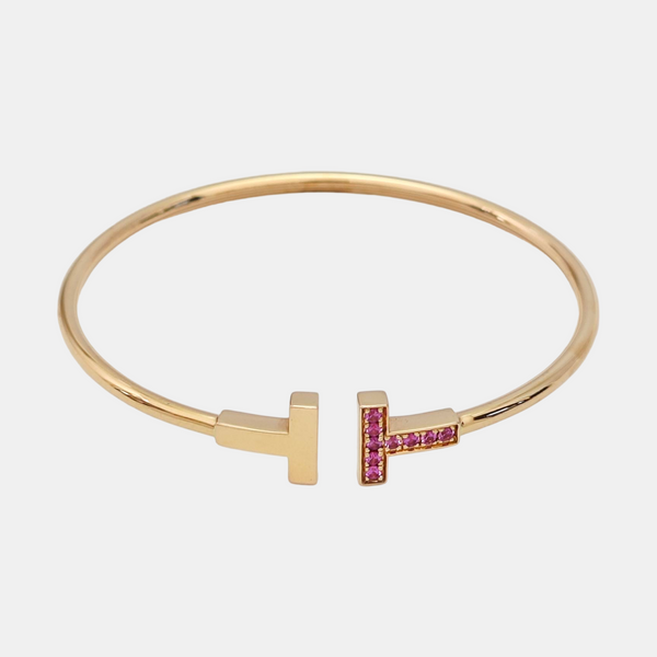 Tiffany T 18k Rose Gold Bangle