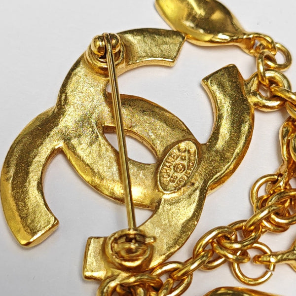 Metal Gold Brooch