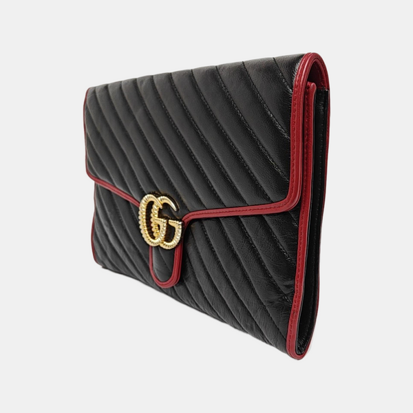 GG Marmont Large Quilted Calfskin Black