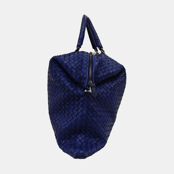 Lambskin Top Handle Bag Blue