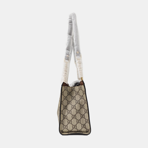 Padlock Small Monogram Coated Canvas Beige